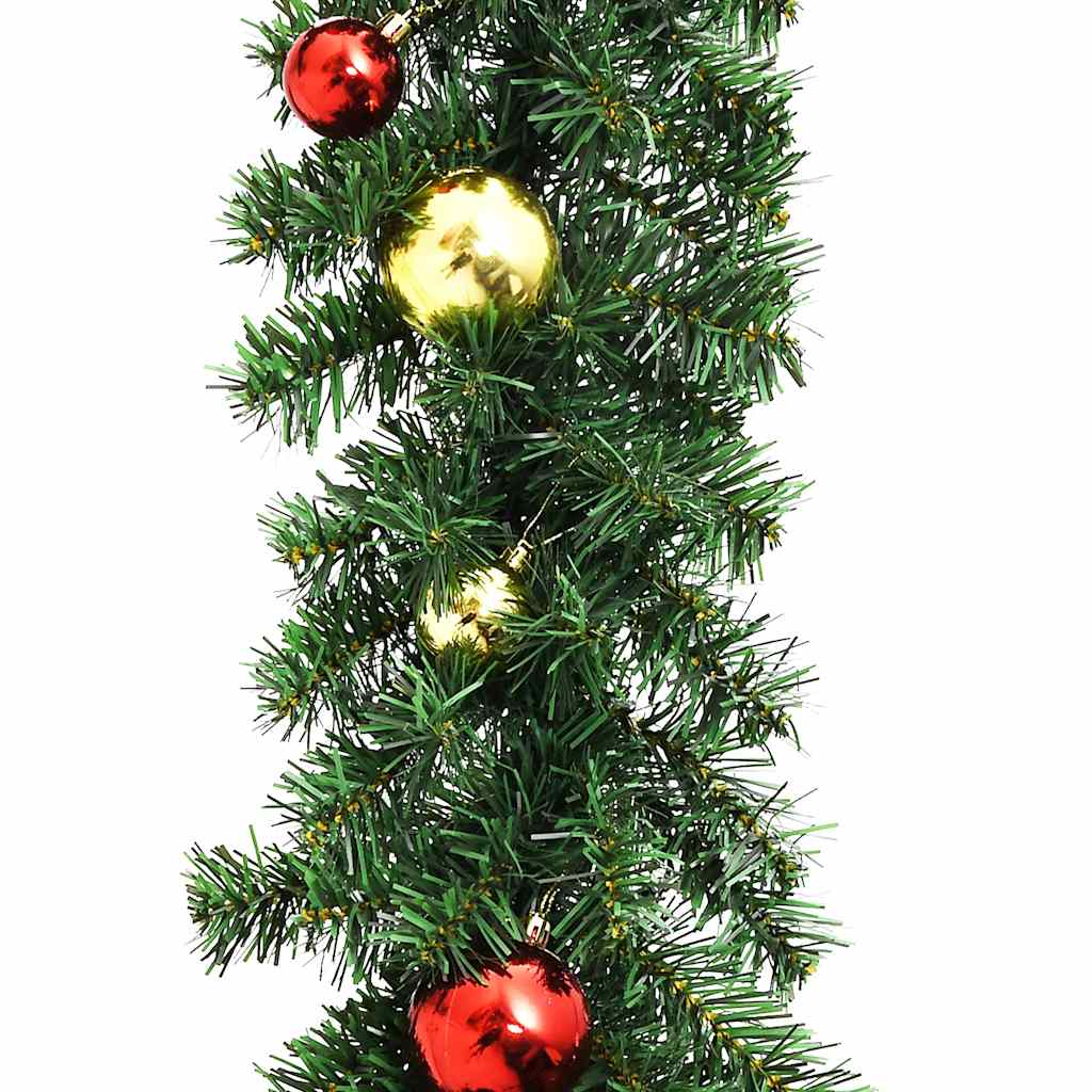 Grinalda de Natal decorada com enfeites e luzes LED 5 m — foto 5