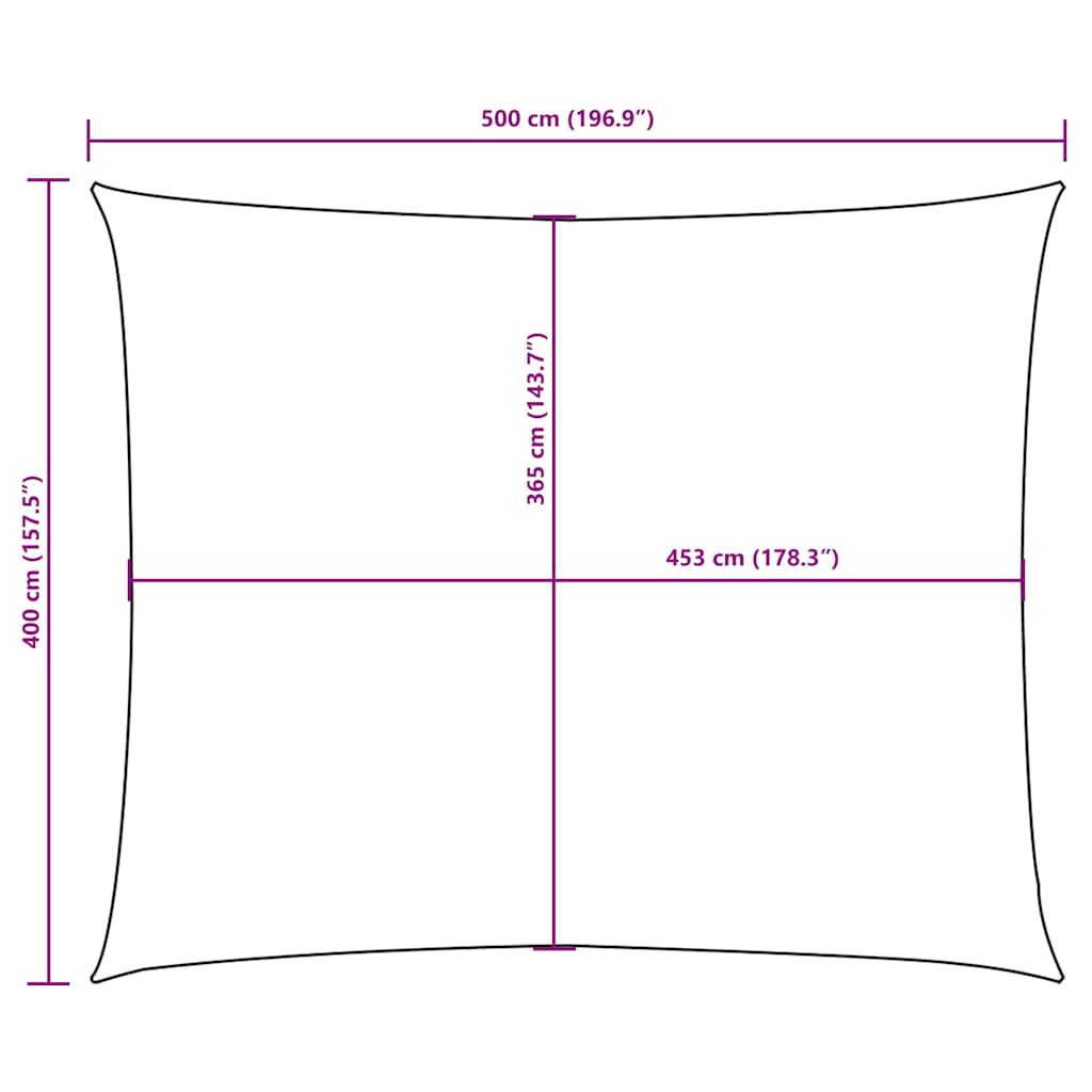 Guarda-sol retangular 400x500 cm tecido Oxford branco — foto 9
