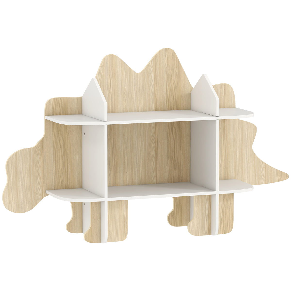 Estante Infantil Móvel de Arrumação para Brinquedos e Livros 6 Compartimentos 120x28x72,2cm Madeira Natural — foto 1