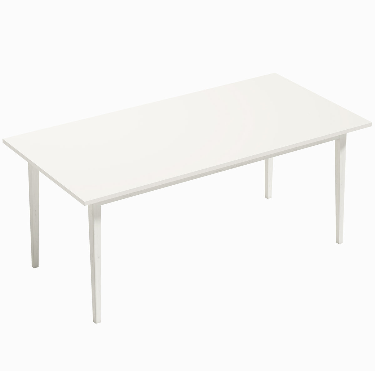 Mesa de Jantar para 8 Pessoas Mesa de Cozinha Moderna com Pés em Madeira Maciça 180 cm Creme — foto 1