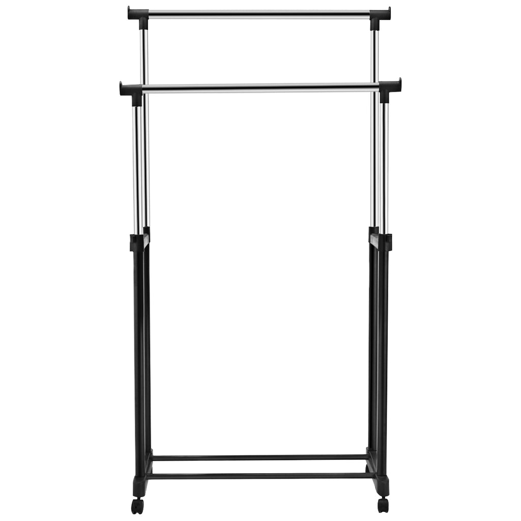 Cabideiro com Rodas e Estante Ajustável para Roupa e Sapatos 86 x 43 x 94-168 cm — foto 15