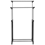 Cabideiro com Rodas e Estante Ajustável para Roupa e Sapatos 86 x 43 x 94-168 cm — foto 15