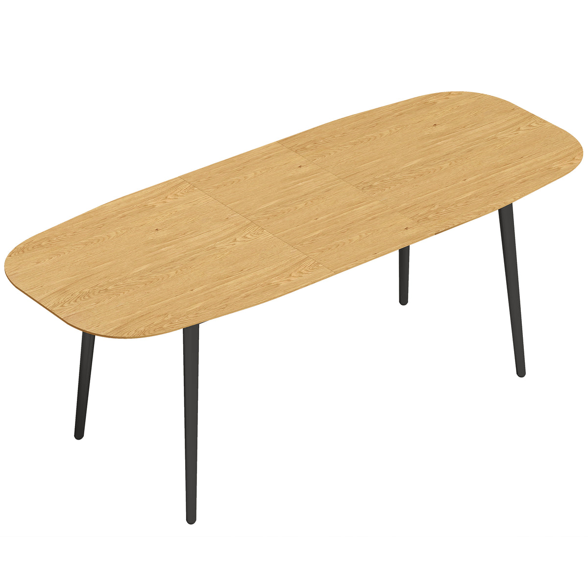 Mesa de Jantar Extensível Retangular para 6 a 8 Pessoas Mesa de Cozinha 160-200 cm com Prateleira Castanho — foto 1
