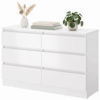 Cómoda 6 Gavetas para Quarto e Sala 100x35x69 cm Branco — imagem 7