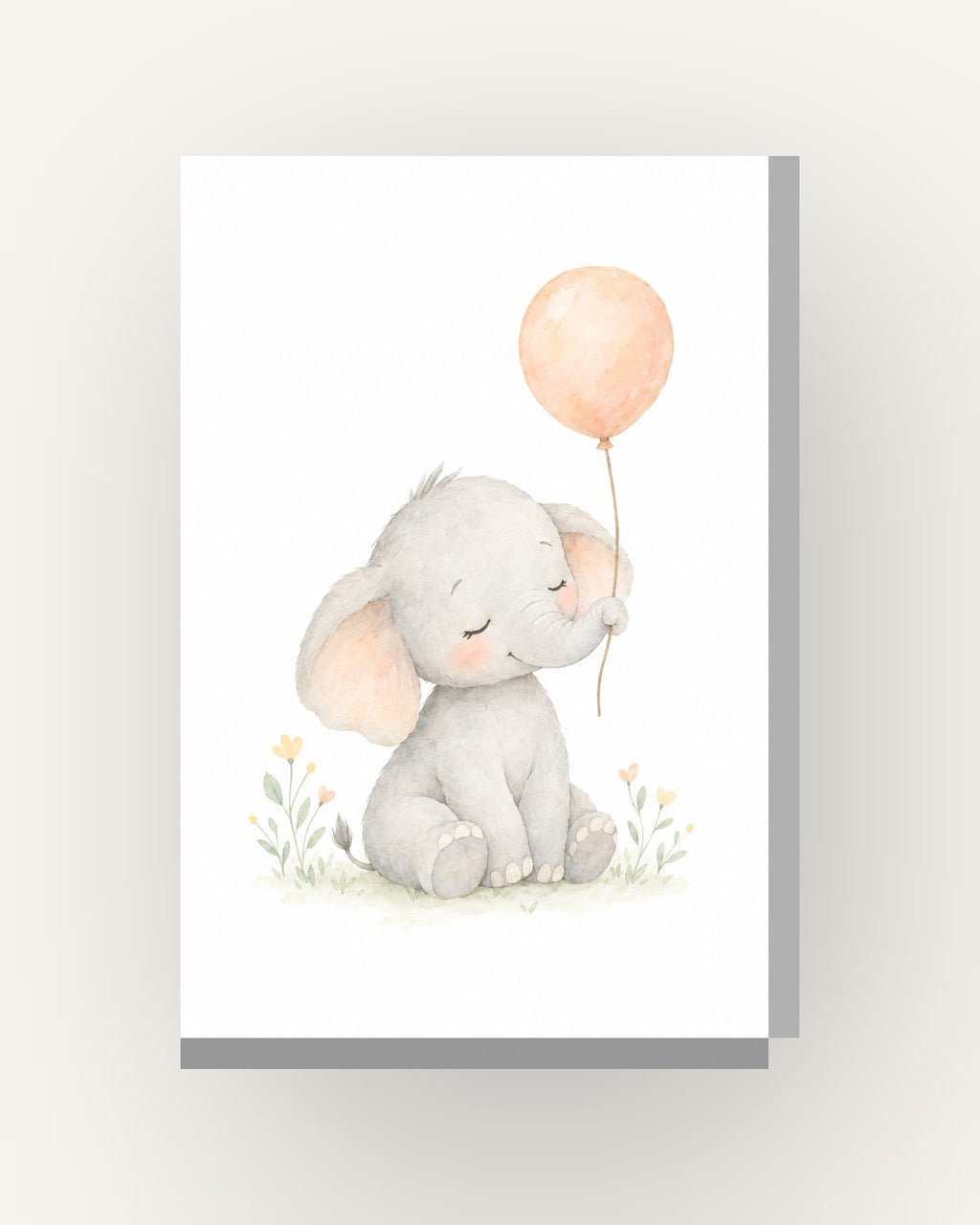 Elefante · Quadro infantil — acabamento:slim
