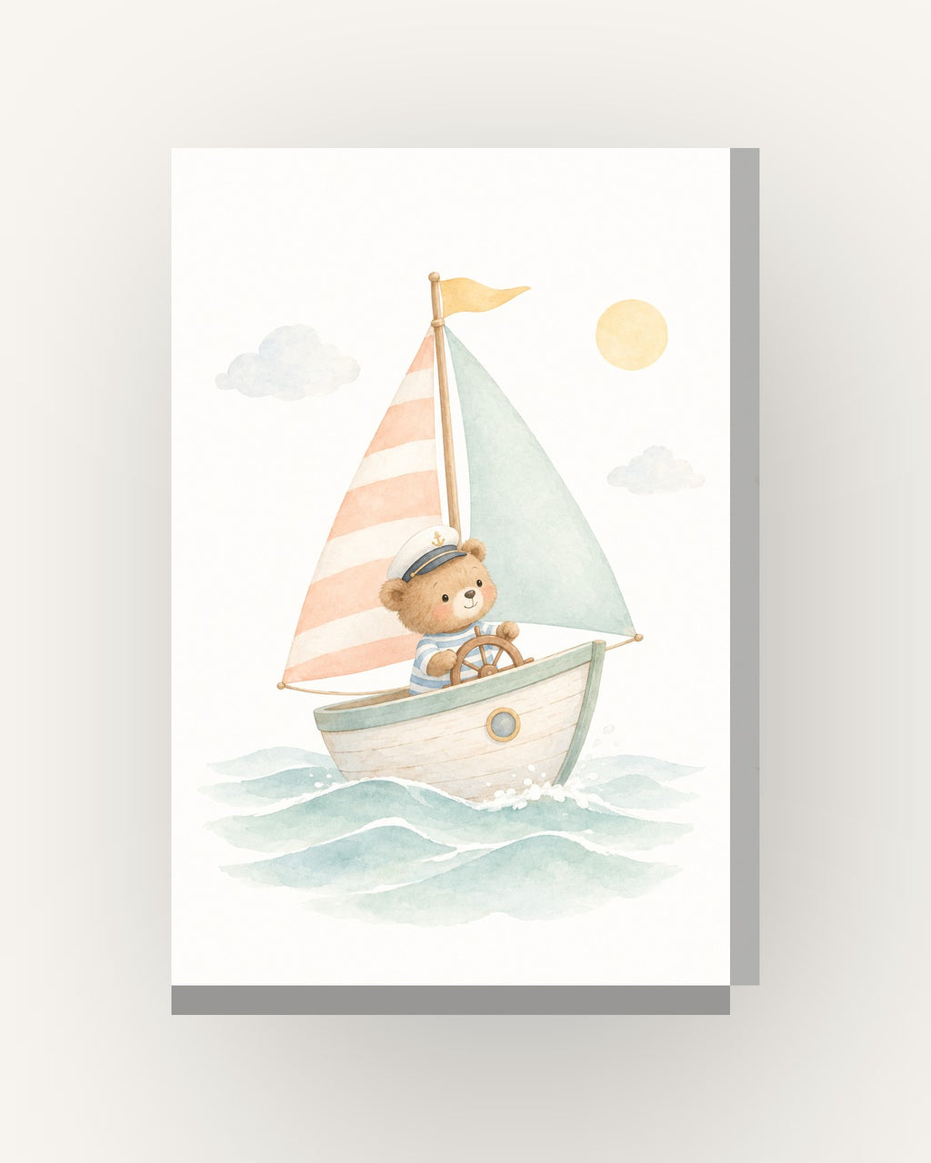 Veleiro · Quadro infantil — acabamento:slim