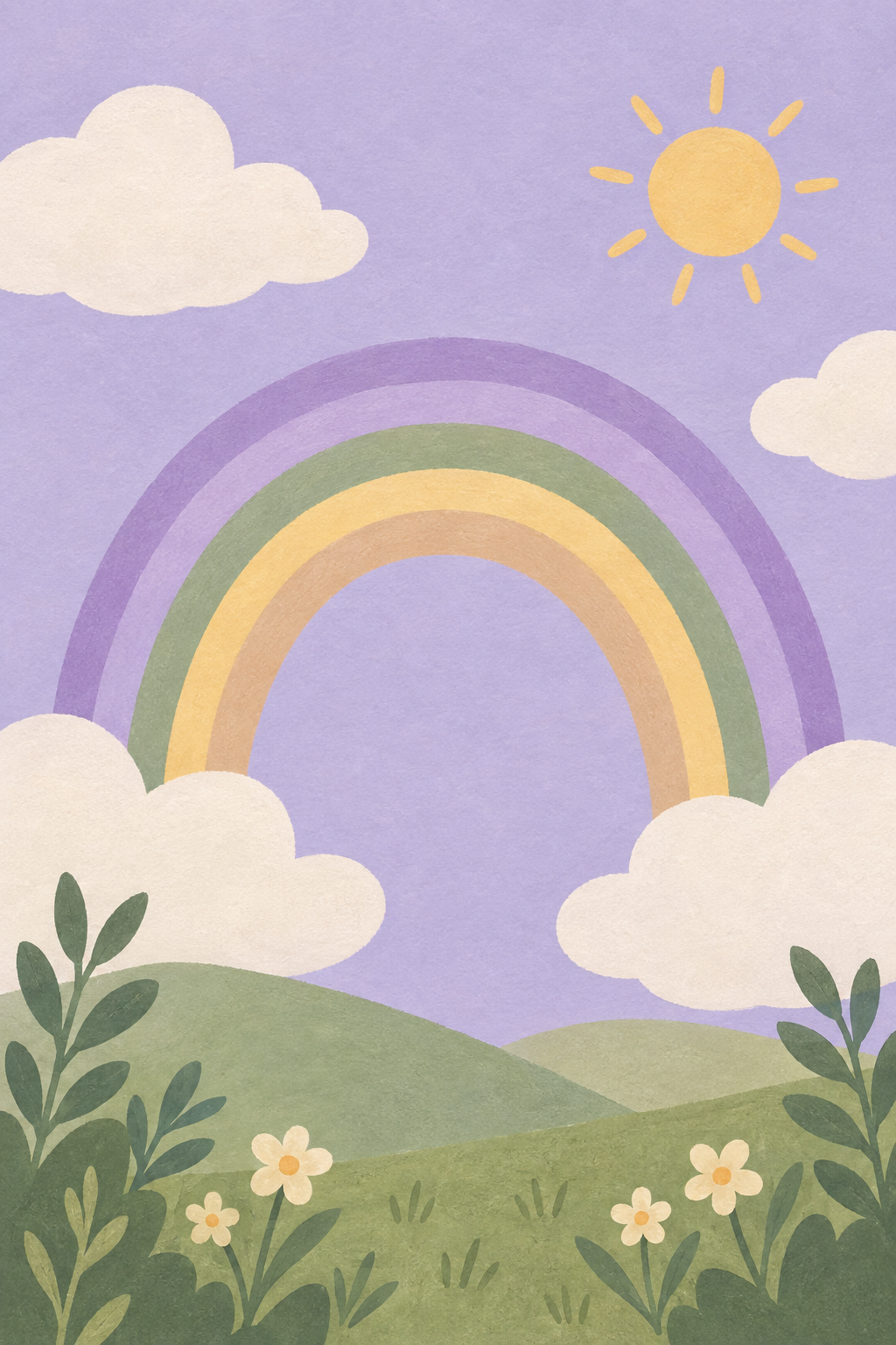 Arco-íris · Gouache · Quadro infantil — infantil-arco-iris-gouache_ver