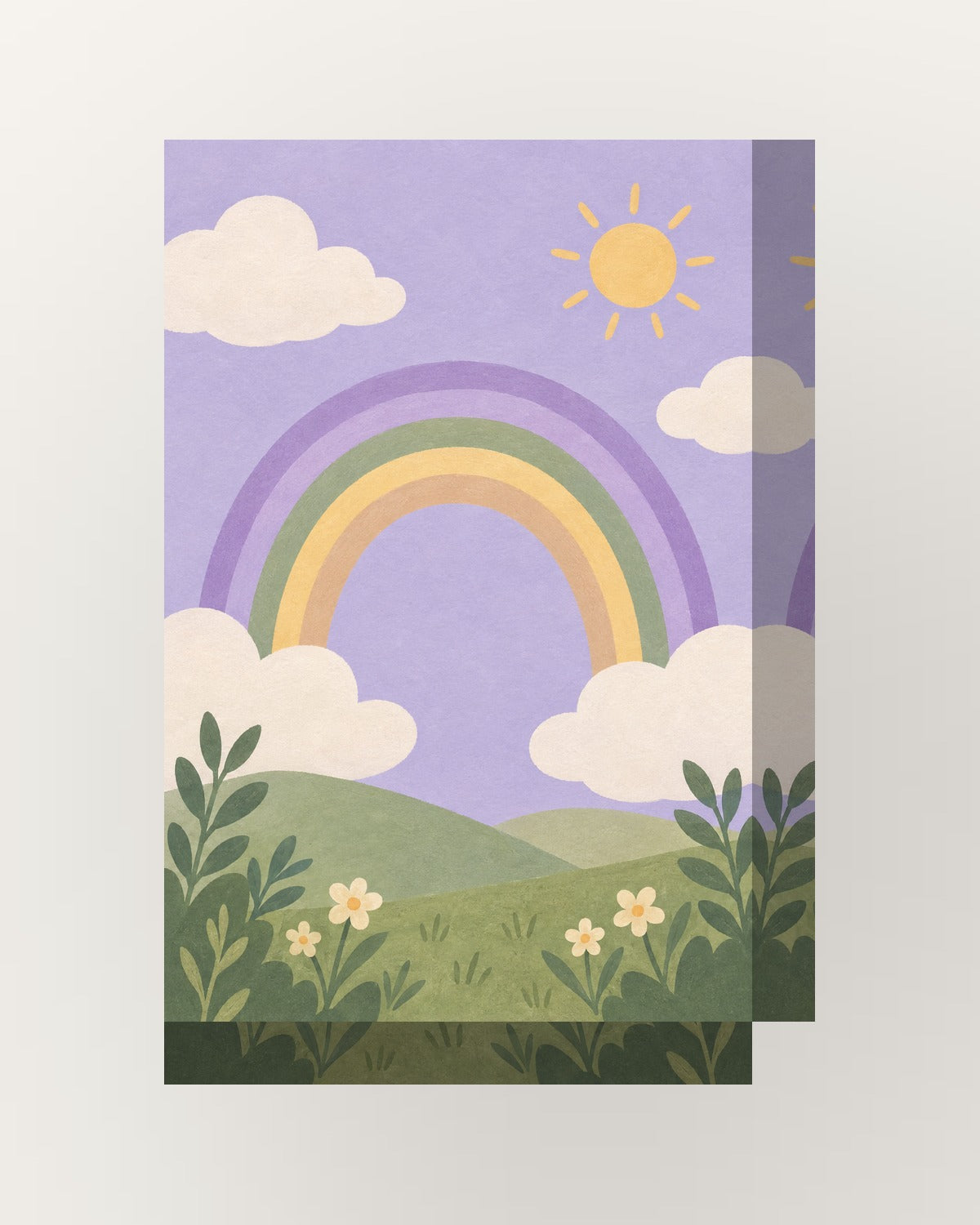 Arco-íris · Gouache · Quadro infantil — acabamento:thick