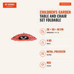 Ensemble Table et Chaises de Jardin Ensemble Pique-nique pour Enfants Outsunny — Infografia EN (medidas)