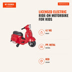 Licensed Electric Ride-on Motorbike for Kids 18+ Months with Lights, Horn & 4 Wheels, 66.5x38x52 cm Red — Infografia EN (medidas)