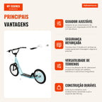 Scooter for Children 5+ and Teens with Adjustable Handlebar, 2 Inflatable Rubber Tires, Dual Brake, 16" Wheels, 100 kg L — Infografia PT (vantagens)