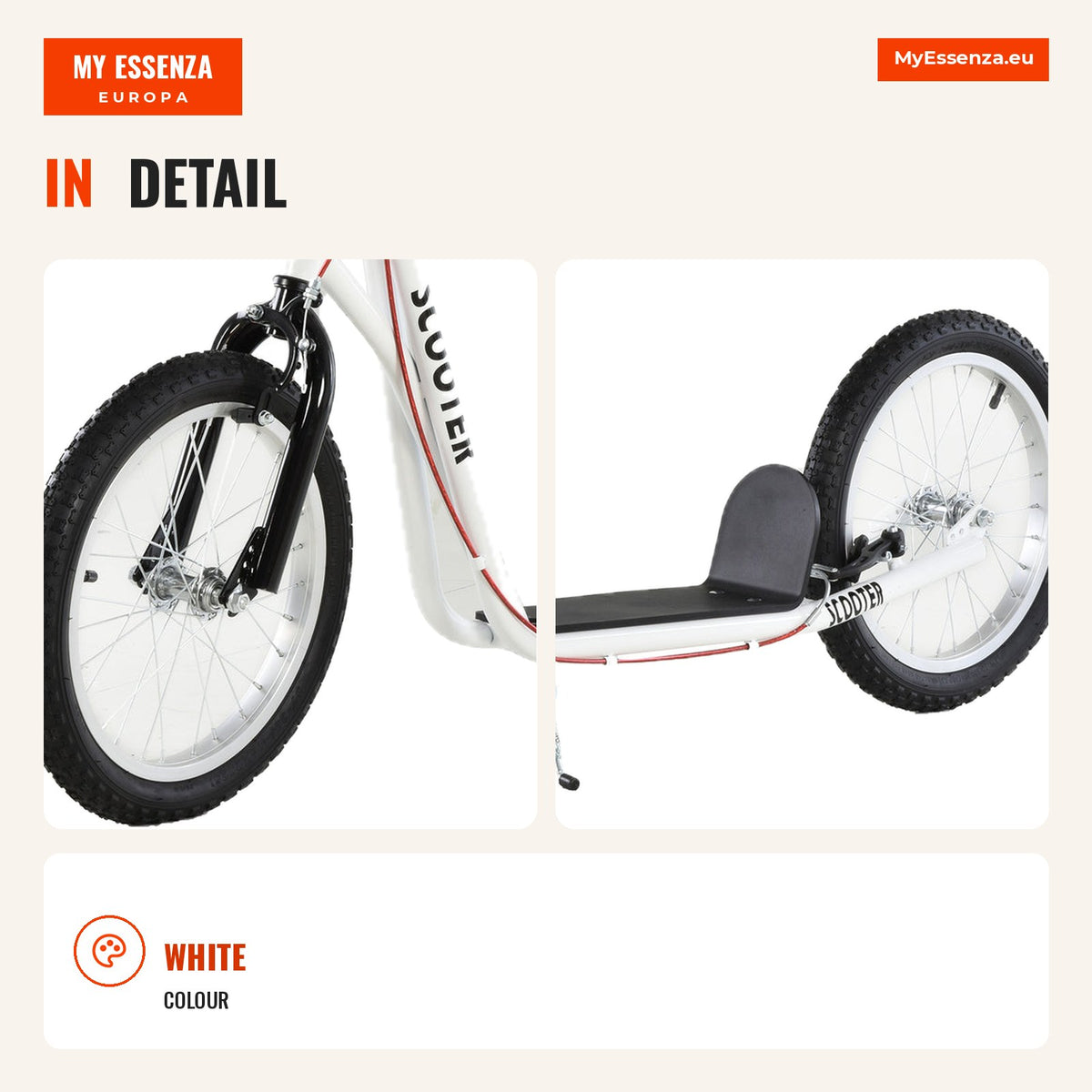 Scooter for Children 5+ and Teens with Adjustable Handlebar — Infografia EN (detalhe)