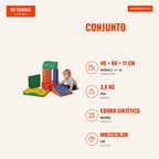 Set of 7 Foam Blocks for Children 1-3 Years | HOMCOM — Infografia PT (medidas)