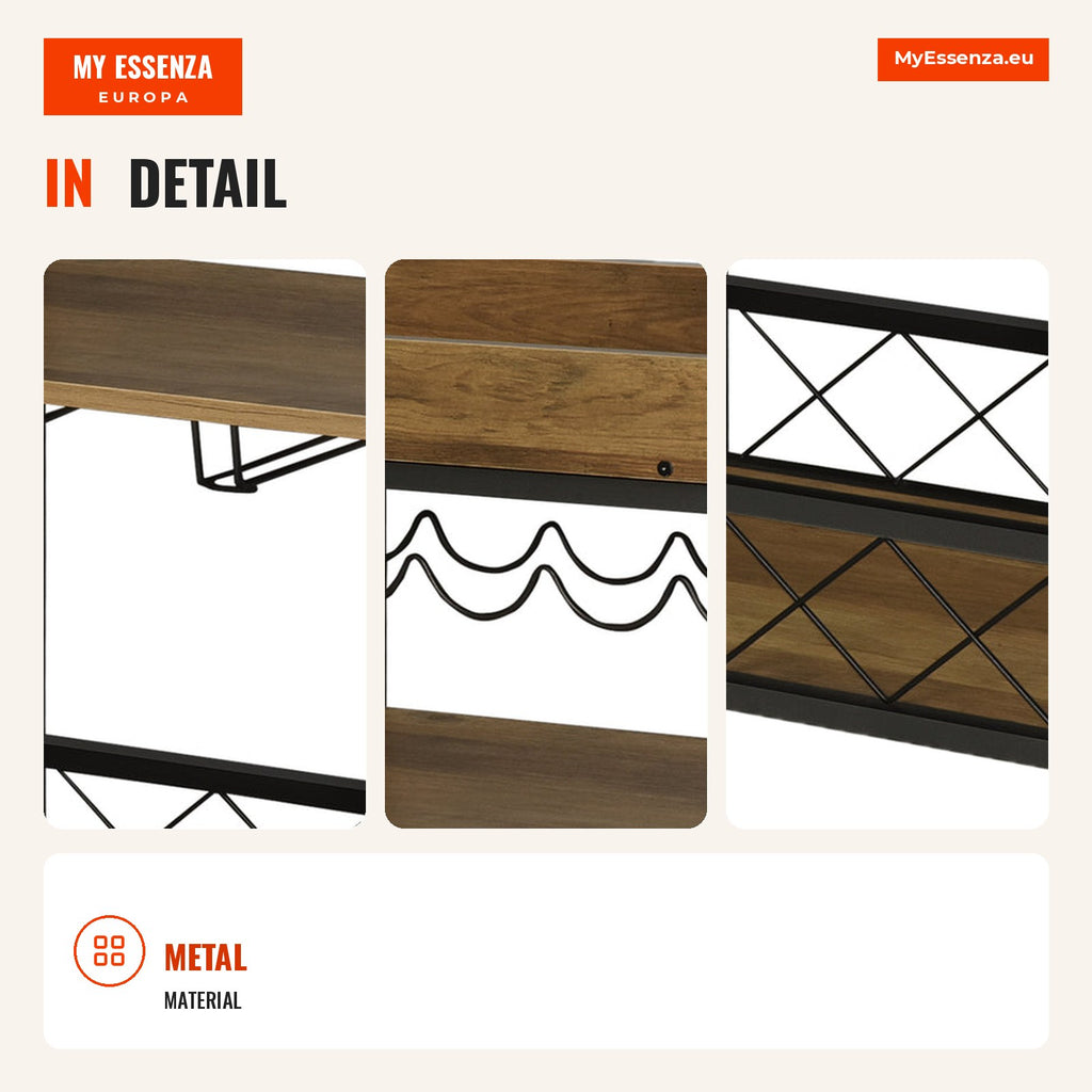 Kitchen trolley multifunctional mobile service trolley with 3 shelves Cup holder and towel rails tray for dining room 77 — Infografia EN (detalhe)