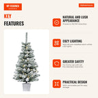 Small Artificial Christmas Tree Ø40x90cm with LED Lights 116 Branches Removable Pot and Metal Stand Indoor Christmas Dec — Infografia EN (vantagens)