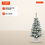 Small Artificial Christmas Tree Ø40x90cm with LED Lights 116 Branches Removable Pot and Metal Stand Indoor Christmas Dec — Infografia EN (em uso)