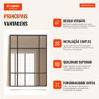 Rectangular Wall Mirror 70x50 cm Window-Style Mirror with Decorative Metal Frame for Living Room Bedroom Hallway Black — Infografia PT (vantagens)