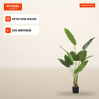 160 cm Decorative Artificial Banana Plant with Pot and Leaves for Indoor Home Living Room Office Green — Infografia PT (em uso)