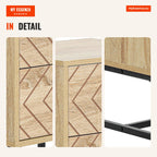 HOMCOM Wooden Bedside Table with 2 Drawers for Bedroom 48x39.5x60 cm — Infografia EN (detalhe)
