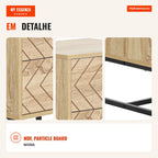 HOMCOM Wooden Bedside Table with 2 Drawers for Bedroom 48x39.5x60 cm — Infografia PT (detalhe)