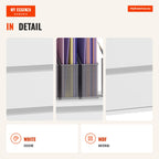 Office drawer unit with 4 drawers mobile filing cabinet 46x40x65 cm white — Infografia EN (detalhe)