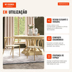 Set of 2 Living Room Chairs with Paper Rope Seat | HOMCOM — Infografia PT (detalhe)