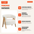 Borreguito Upholstered Armchair for Living Room | HOMCOM — Infografia PT (vantagens)