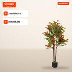Artificial Plant 120 cm Decorative Plant with Pot and Leaves for Interior Home Office Living Room Multicolor — Infografia FR (em uso)