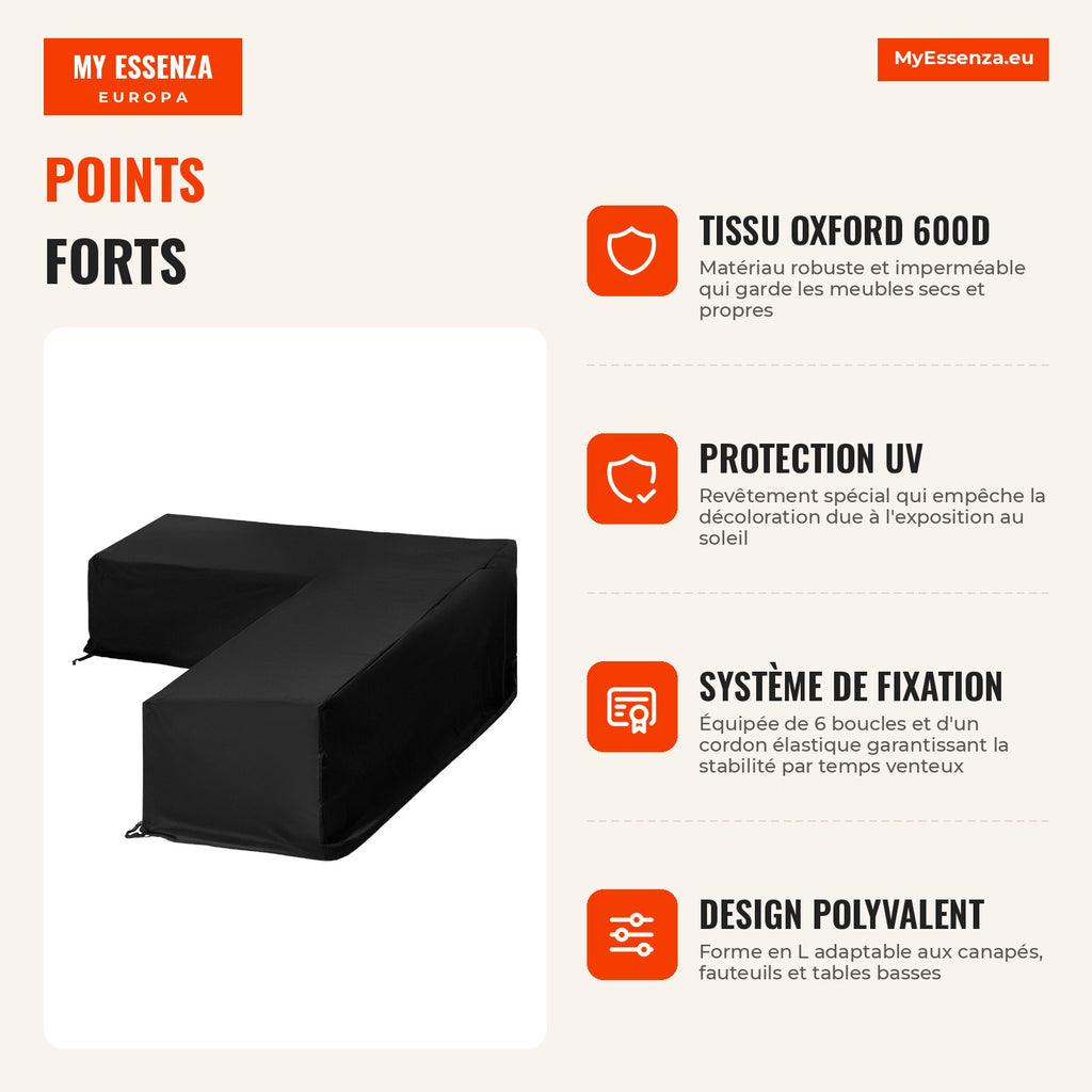 Protective Cover for L-Shaped Garden Furniture Outdoor Sofa Cover with Traction Buckles Oxford 600D Waterproof Fabric 26 — Infografia FR (vantagens)