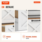 Office Cabinet with 2 Drawers, Filing Cabinet with Printer Stand 40x40x71 cm White — Infografia PT (detalhe)