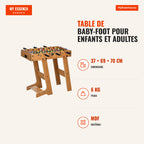 Table Football Foosball Table for Kids and Adults 69x37x70cm with 2 Balls 6 Metal Rods 2 Scoreboards Foldable Legs for F — Infografia FR (medidas)