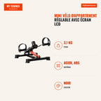 Adjustable Mini Exercise Bike with LCD Screen for Arms & Legs 33-43x40x24.5-34.5 cm Black HOMCOM — Infografia FR (medidas)