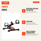 Adjustable Mini Exercise Bike with LCD Screen for Arms & Legs 33-43x40x24.5-34.5 cm Black HOMCOM — Infografia FR (vantagens)