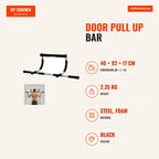 Door Pull Up Bar Pull Up Bar for Home Workout Max Load 110 kg 92x40x17 cm Black — Infografia EN (medidas)
