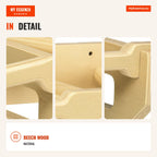 Wooden Pull-Up Bar Multi Functional Fitness Training at Home Gym Max Load 120kg 100x44x25cm Wood — Infografia EN (detalhe)