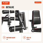 Adjustable Leg Extension and Curl Machine with Plate Load for Glutes, Thighs and Calves — Infografia PT (detalhe)