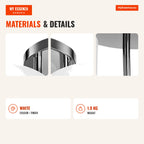 Modern Ceiling Light Pendant Lamp with Acrylic Shade and E27 Bulb Holder for Living Room Bedroom Dining Room Ø64x20 cm W — Infografia EN (materiais e detalhes)