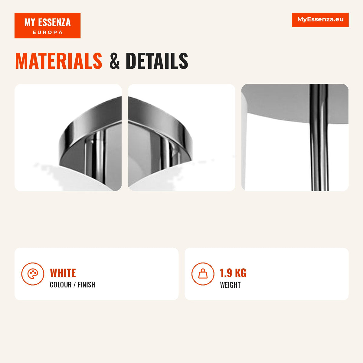 Modern Ceiling Light Pendant Lamp with Acrylic Shade and E27 Bulb Holder for Living Room Bedroom Dining Room Ø64x20 cm W — Infografia EN (materiais e detalhes)