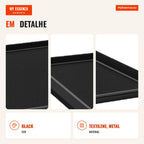 Elevated Breathable Bed for Dogs and Cats 130x90x20 cm Black — Infografia PT (detalhe)