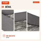 Sofa for Dogs and Cats Pet Bed for Small and Medium Animals with Removable Washable Cushion and Elevated Wooden Feet 81x — Infografia FR (detalhe)
