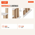 4-Level Cat Ladder with Soft Plush and Jute Post | PawHut — Infografia EN (materiais e detalhes)