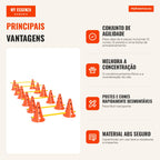 Conjunto de Agilidade para Cães 6 peças Percurso de Obstáculos com Altura Ajustável e Bolsa de Transporte Laranja — Infografia PT (vantagens)