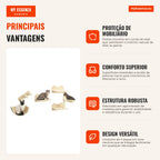 Wall-Mounted Cat Climbing Shelves 4-Piece Set with Net and Sisal Beige — Infografia PT (vantagens)