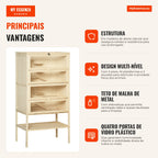 Wooden cage for hamsters and small rodents with multiple platforms 60x40x120cm — Infografia PT (vantagens)