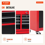 2-in-1 Tool Cart with Top Chest | HOMCOM — Infografia PT (detalhe)