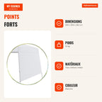 Toldo de Camping Dobrável com Paredes Laterais e Proteção Solar 300 x 300 cm Branco — Infografia FR (vantagens)