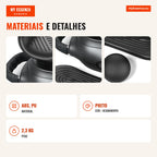 Multifunctional Electric Massage Gun 3 Heads 3 Modes 3 Intensities Auto Timer Black — Infografia PT (materiais e detalhes)