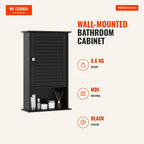 Armário de Casa de Banho de Parede com 3 Prateleiras e Porta Ajustável 42 x 16,5 x 70 cm — Infografia EN (medidas)