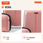 Conjunto de Malas de 2 Peças: Mala de Mão 20" e Nécessaire 14" com Porta USB — Infografia EN (detalhe)