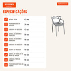 Power Chair — Dark Grey — Infografia PT (especificações)